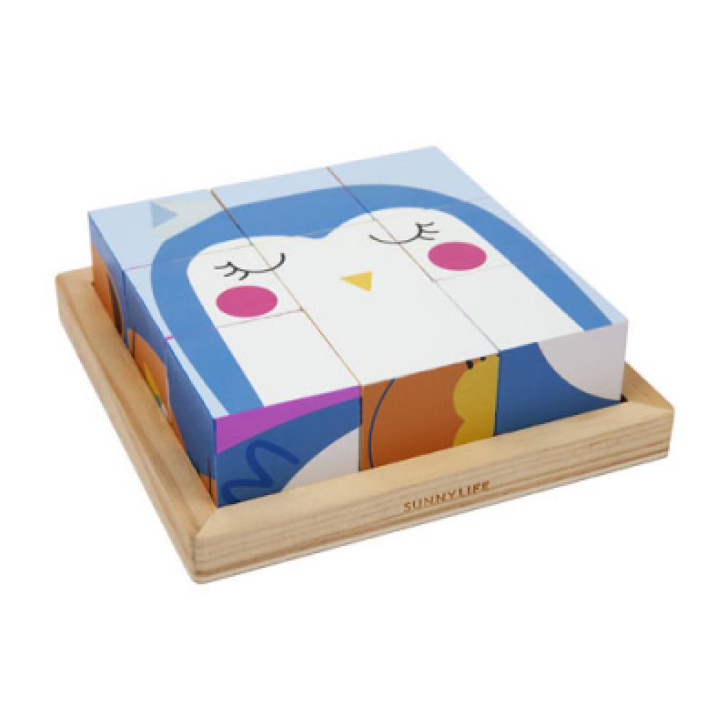 Puzzle cubes en bois zoo Sunnylife
