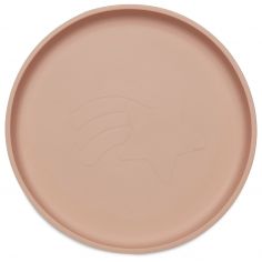 Assiette plate en silicone à ventouse Pale Pink