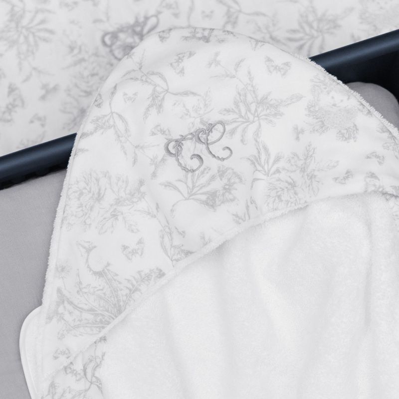 Cape de bain Toile de Jouy gris Tartine et Chocolat Ambiance 7