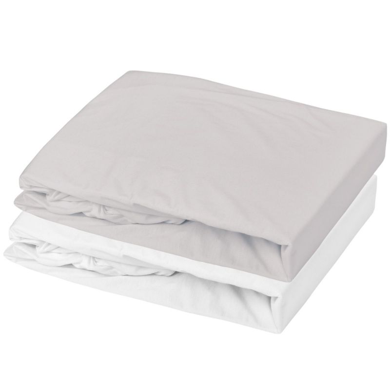 Lot alèse et drap housse Blanc-Souris (60 x 120 cm) Mon P'tit Dodo Produit 1