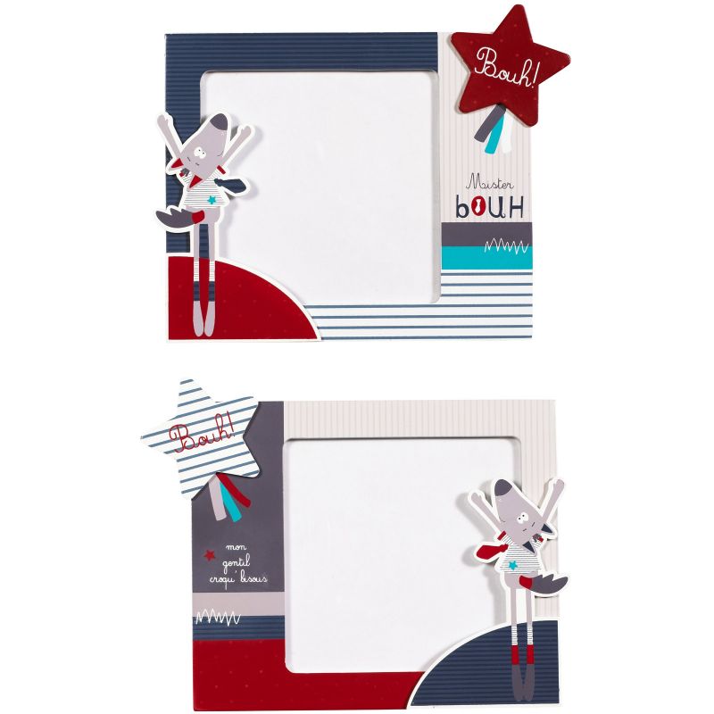 Lot de 2 cadres photos Mister Bouh (17 x 14,5 cm) Sauthon