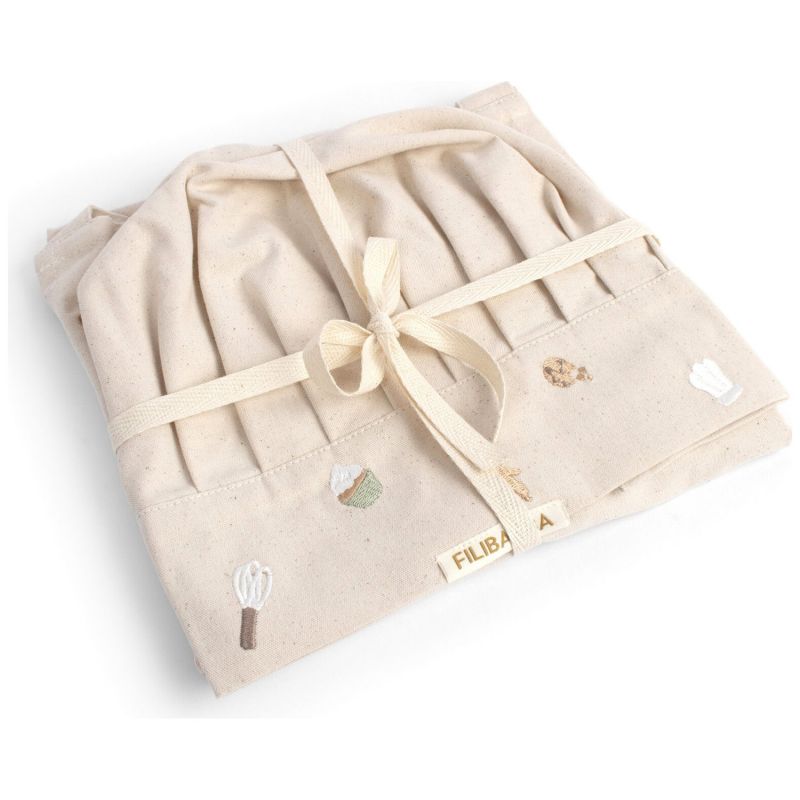 Tablier brodé et toque en coton Wonderful Winter Lièvre Filibabba Packaging 3