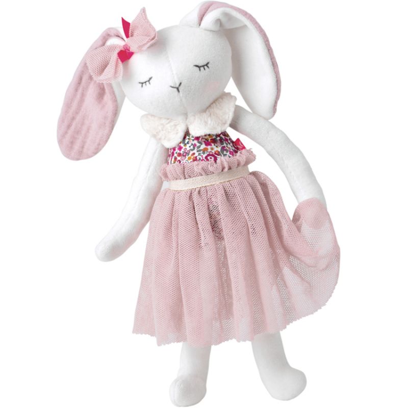 Peluche Lapin rose (50 cm) Kikadu