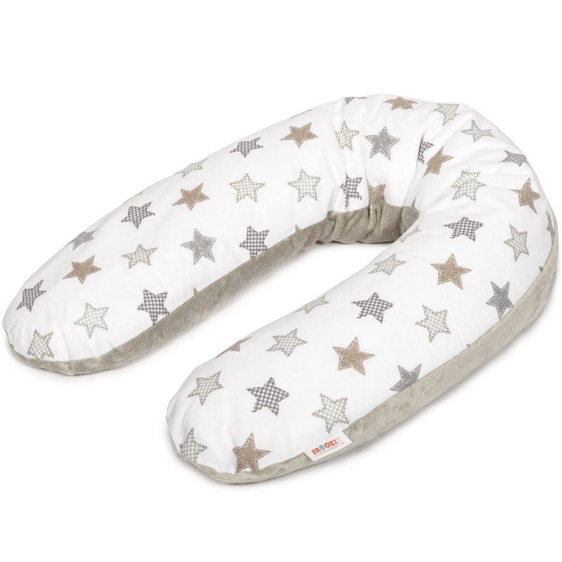 Coussin de maternité et d'allaitement étoiles grises Snoozzz