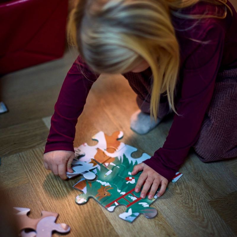 Puzzle 30 pcs Wonderful Winter Forest Friends (45x45 cm)  Filibabba Ambiance 4