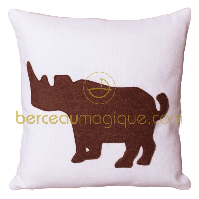 Coussin Rhino chocolat 