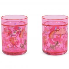 Lot de 2 gobelets à paillettes Rainbow Bow - Konges Slojd