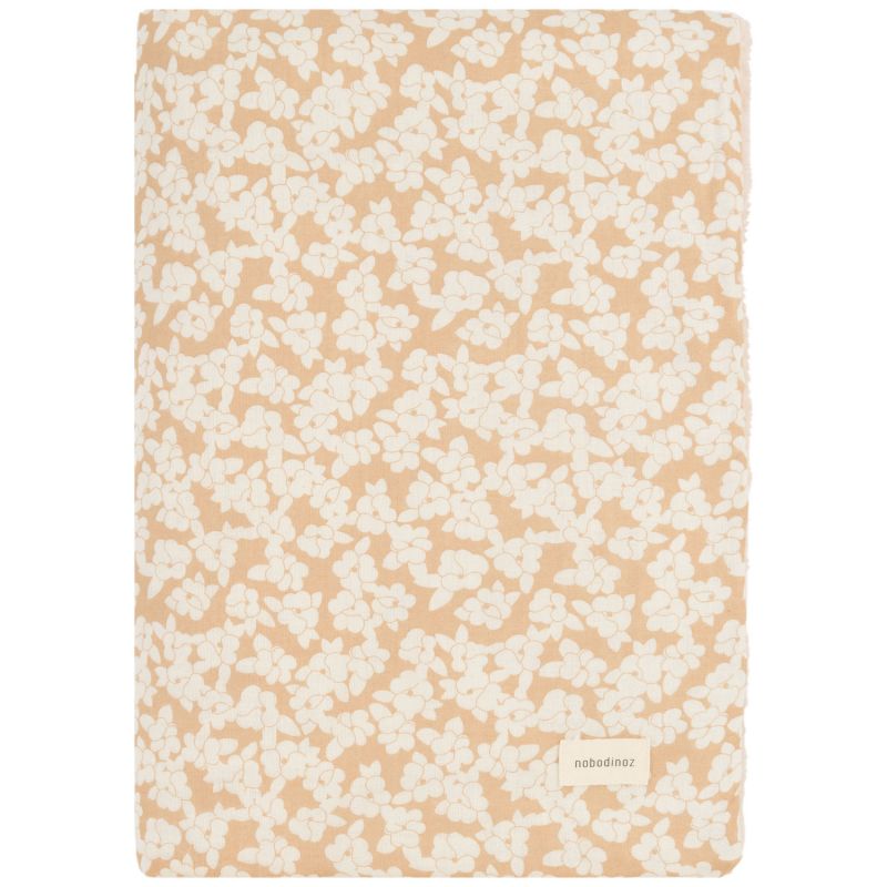 Couverture d'hiver en mousseline double Wabi-sabi Golden brown sakura Nobodinoz Produit 2