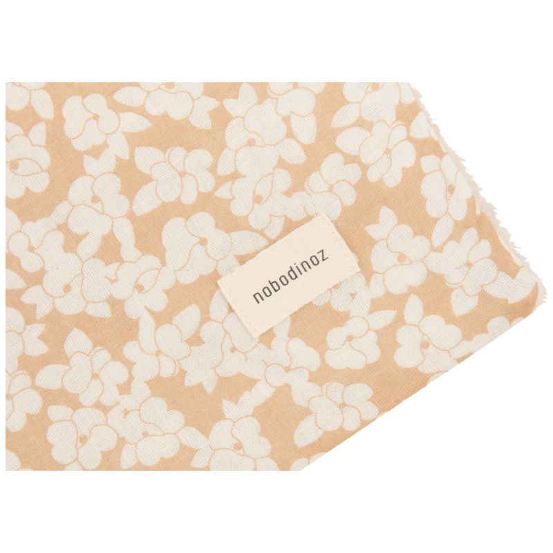 Couverture d'hiver en mousseline double Wabi-sabi Golden brown sakura Nobodinoz Produit 4