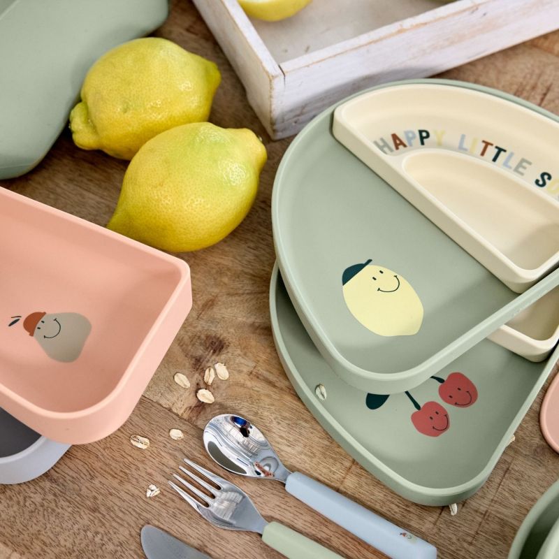 Assiette à compartiments en silicone Citron Lässig Ambiance 2