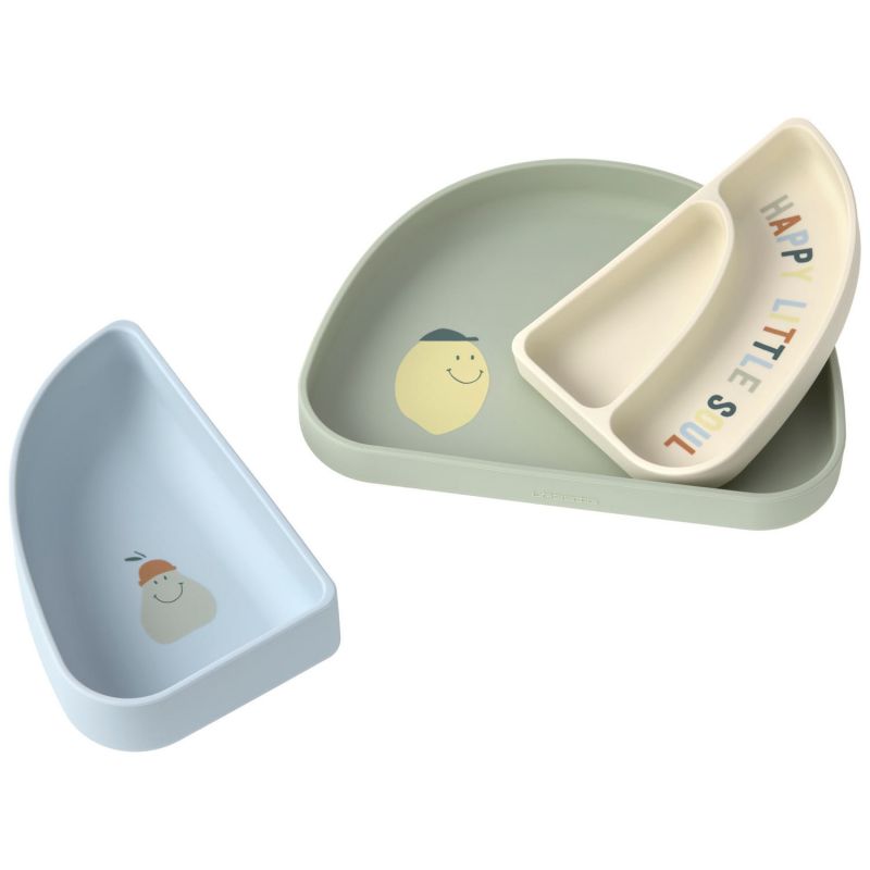 Assiette à compartiments en silicone Citron Lässig Produit 5
