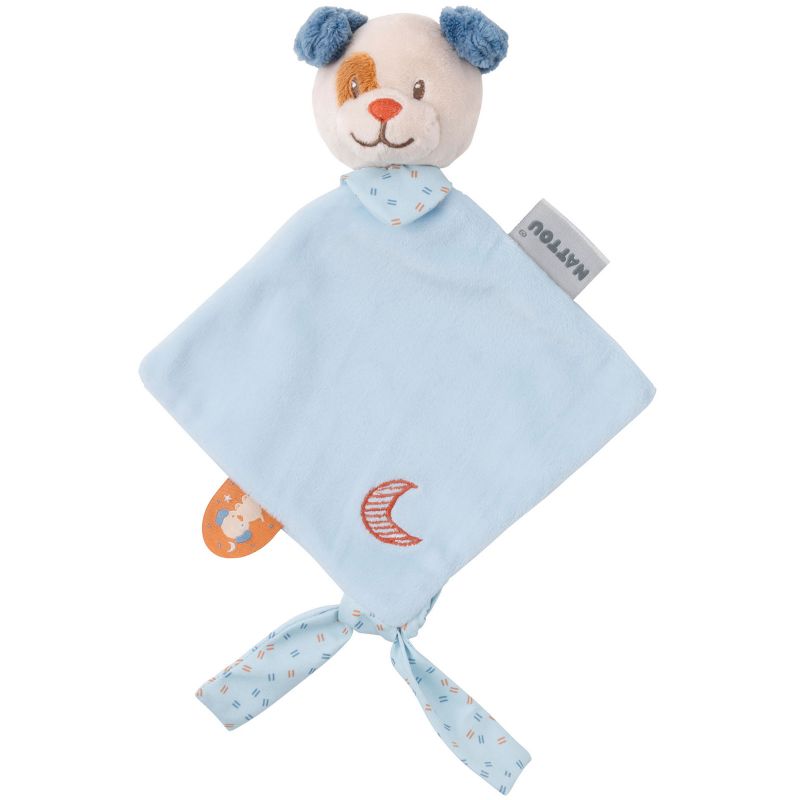 Mini doudou attache sucette Jim le chien Nattou