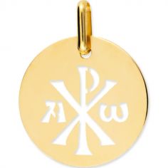 Médaille Chrisme ajouré (or jaune 375°) - Reconditionné - Lucas Lucor