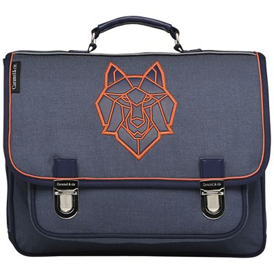 Cartable A4 primaire Loup Bleu (38 cm) Caramel & Cie