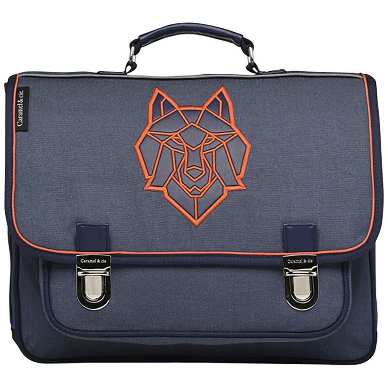 Cartable A4 primaire Loup Bleu (38 cm) Caramel & Cie Produit 1