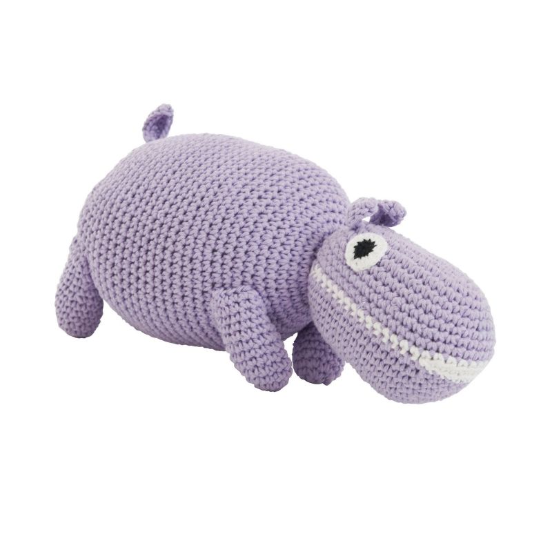 Peluche crochet Hippo lilas (26 cm) 