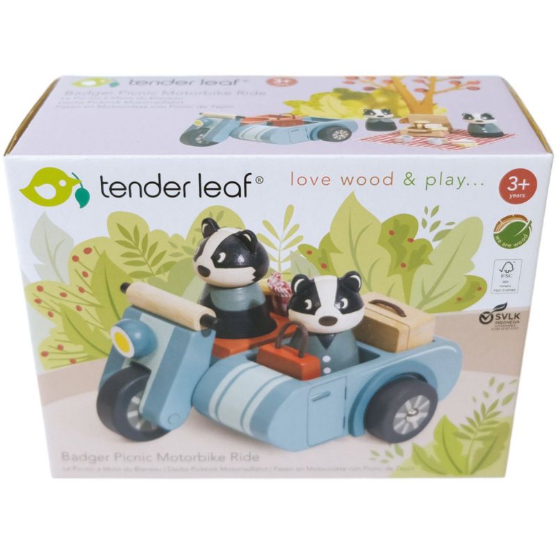 Balade à moto des blaireaux en bois Tender Leaf Packaging 8