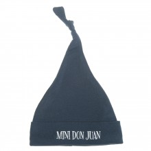 Bonnet naissance Mini Don Juan bleu marine  par BB & Co