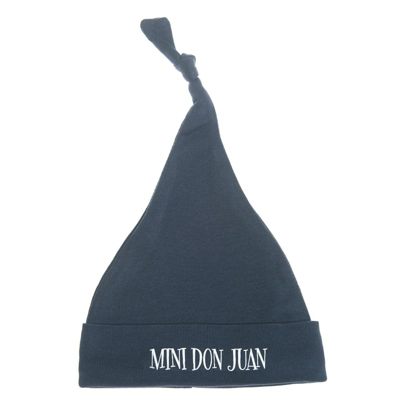 Bonnet naissance Mini Don Juan bleu marine BB & Co