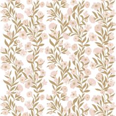 Papier peint Guirlandes de fleurs (50 cm x 10 m) - Lilipinso