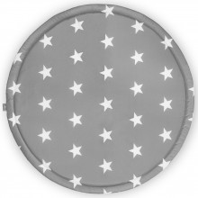 Tapis de parc plastifié rond Little star étoile gris foncé (92 cm)  par Jollein