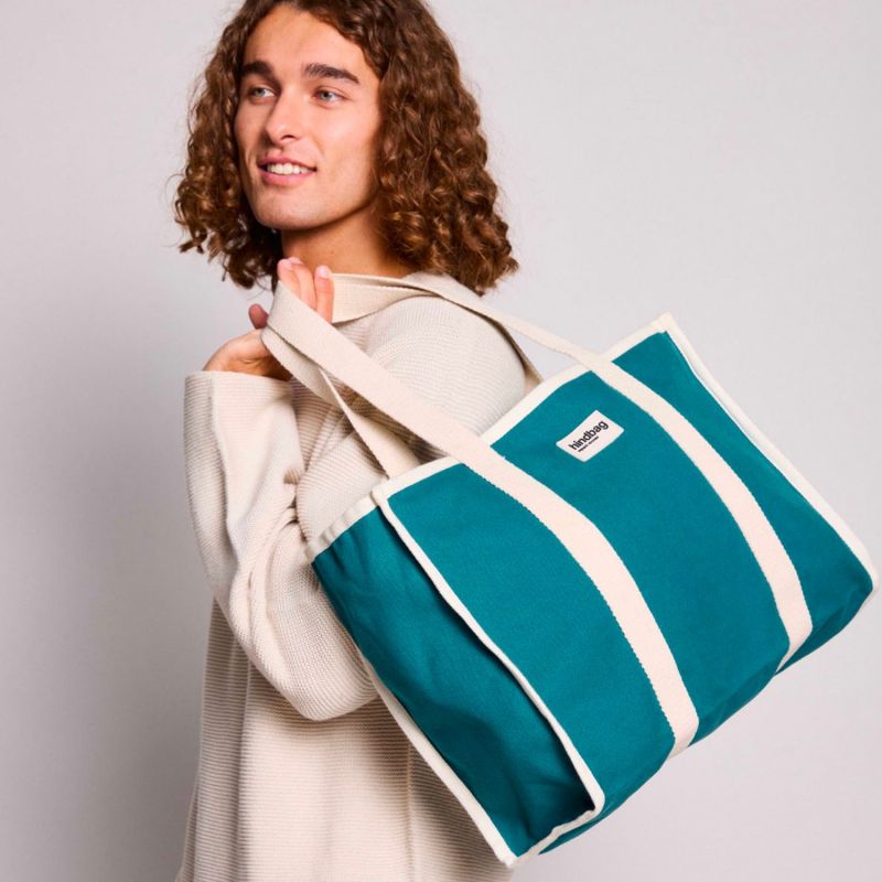 Sac cabas Oscar Bleu Paon Hindbag Ambiance 4