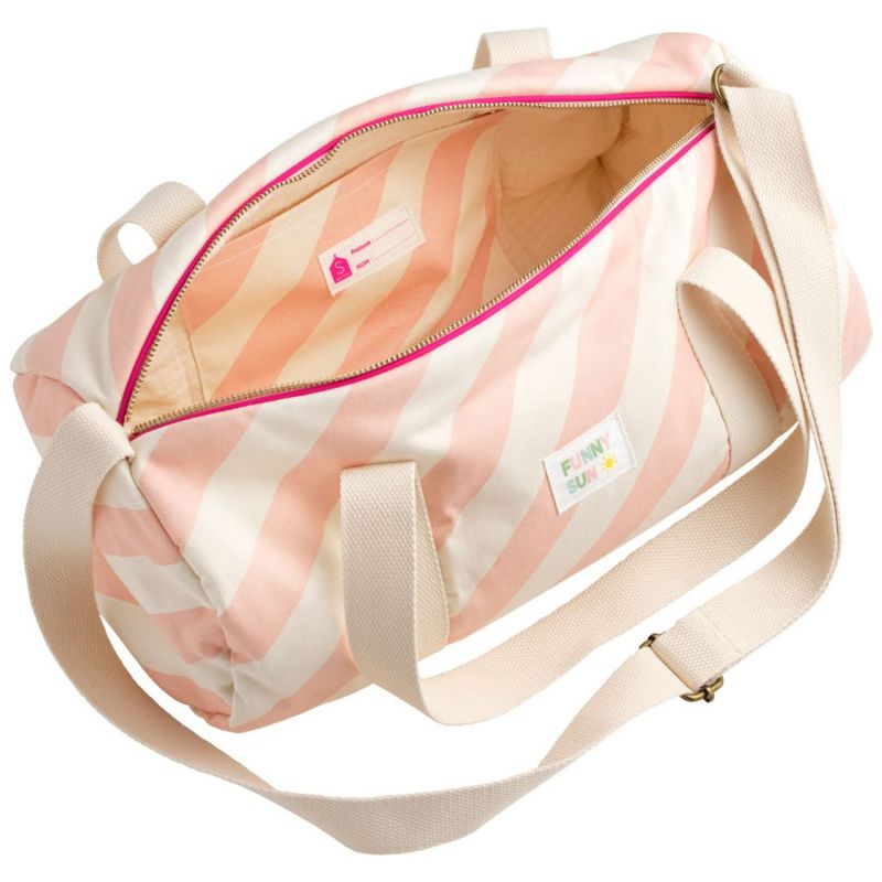 Sac week-end à rayures Roses Pop Sauthon Produit ouvert 3