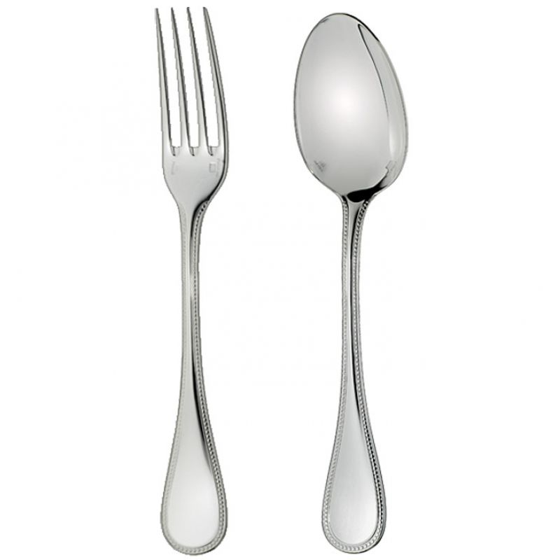 Coffret couverts Perles 2 pièces (métal argenté) Christofle