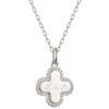 Collier Croix Romane Cristal personnalisable (argent 925) - Merci Maman