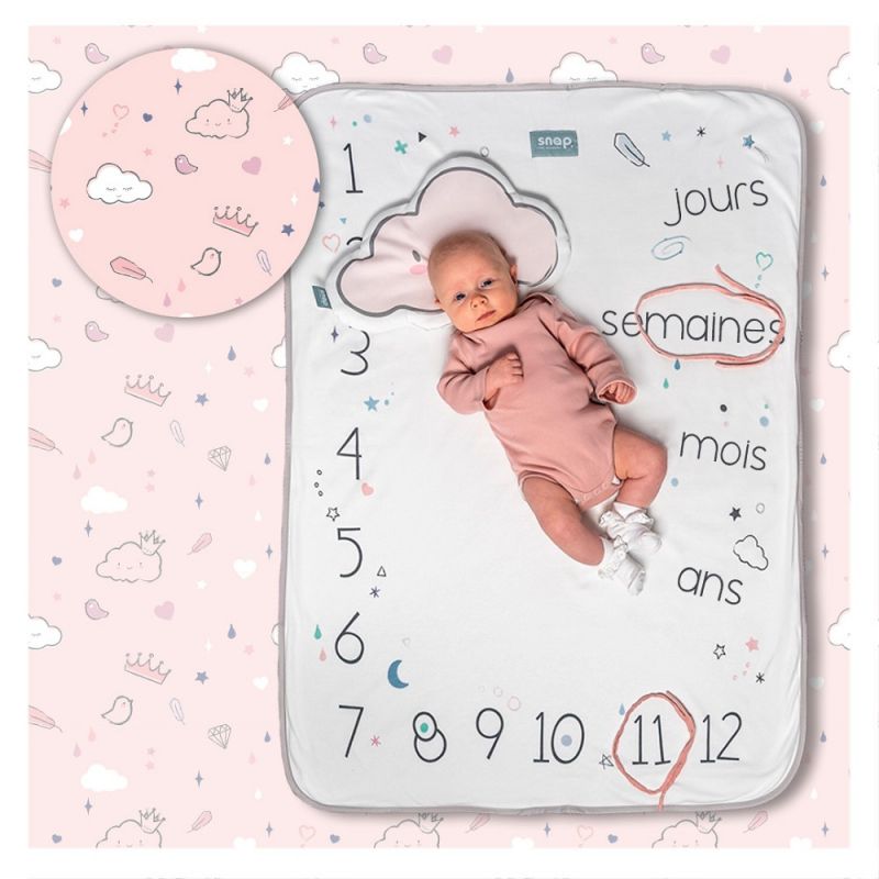 Couverture étapes de bébé Dusty pink Snap The Moment
