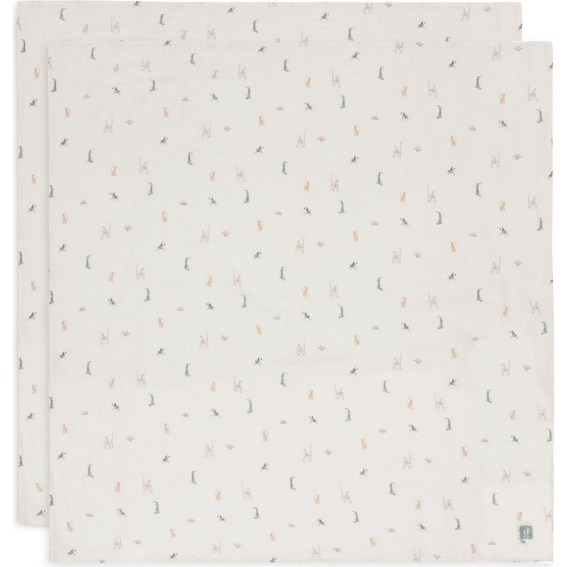 Lot de 2 maxi-langes en coton Jungle Jambo (115 x 115 cm) Jollein Produit 1 grande taille