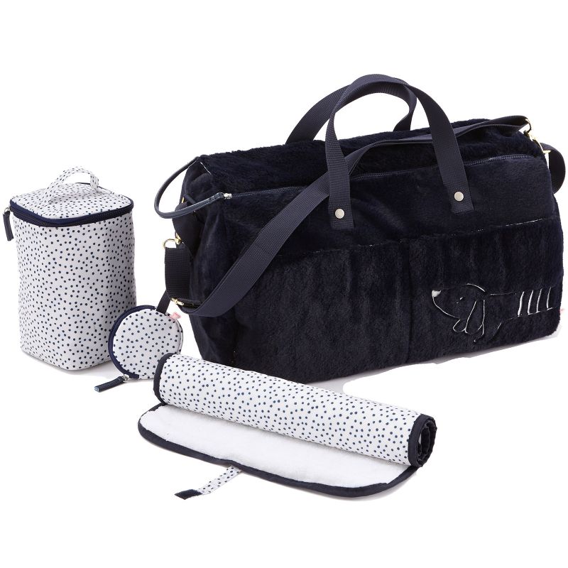 Sac à langer à bandoulière en veloudoux Aston & Jack Noukie's