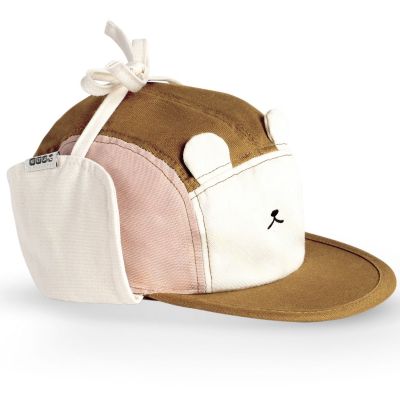 Casquette anti-UV Camper Ourson Rose et Brun (0-2 ans)  par KI et LA