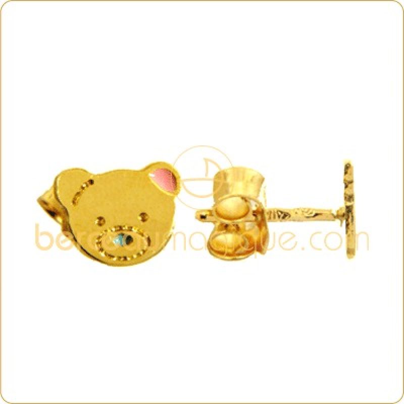 Boucles d'oreilles ours (or jaune) Maison Augis