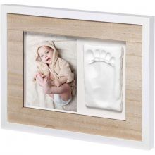 Cadre photo empreinte Tiny Style bois et blanc  par Baby Art