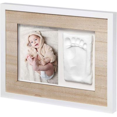 Cadre photo empreinte Tiny Style bois et blanc Baby Art