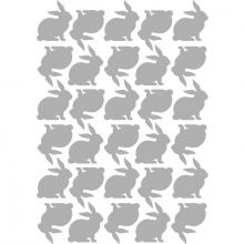 Stickers lapins argent (29,7 x 42 cm)  par Lilipinso
