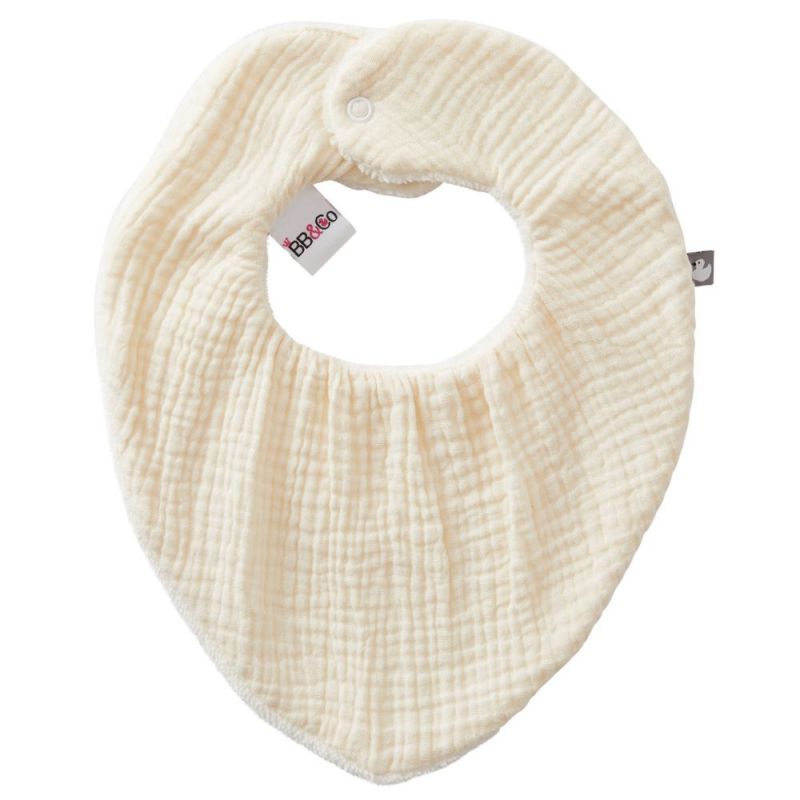 Bavoir bandana Soft bambou réversible mousse de lait BB & Co Produit 1 grande taille