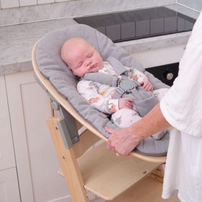 Chaise haute évolutive Nala Naturel avec set nouveau-né