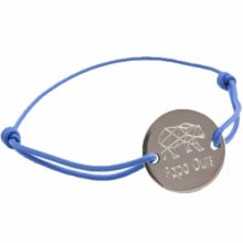 Bracelet cordon Papa Ours (argent 925°)  par Petits trésors