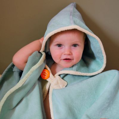 Poncho de bain Baleine Lagon personnalisable (0-5 ans)