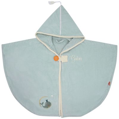 Poncho de bain Baleine Lagon personnalisable (0-5 ans)