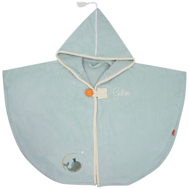 Poncho de bain Baleine Lagon personnalisable (0-5 ans) L'oiseau bateau Produit 2