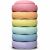 Variation Violet clair, bleu clair, mint, jaune clair, orange clair, rouge clair du produit Jeu de motricité original Mini rainbow pastel (6 blocs) de la marque Stapelstein