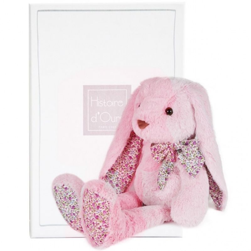 Peluche lapin Copains calins rose 50 cm Histoire d'Ours