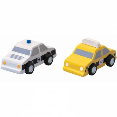 Taxi et voiture de police (2 pièces) Plan Toys