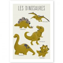 Carte éducative A5 Les Dinosaures  par Kanzilue