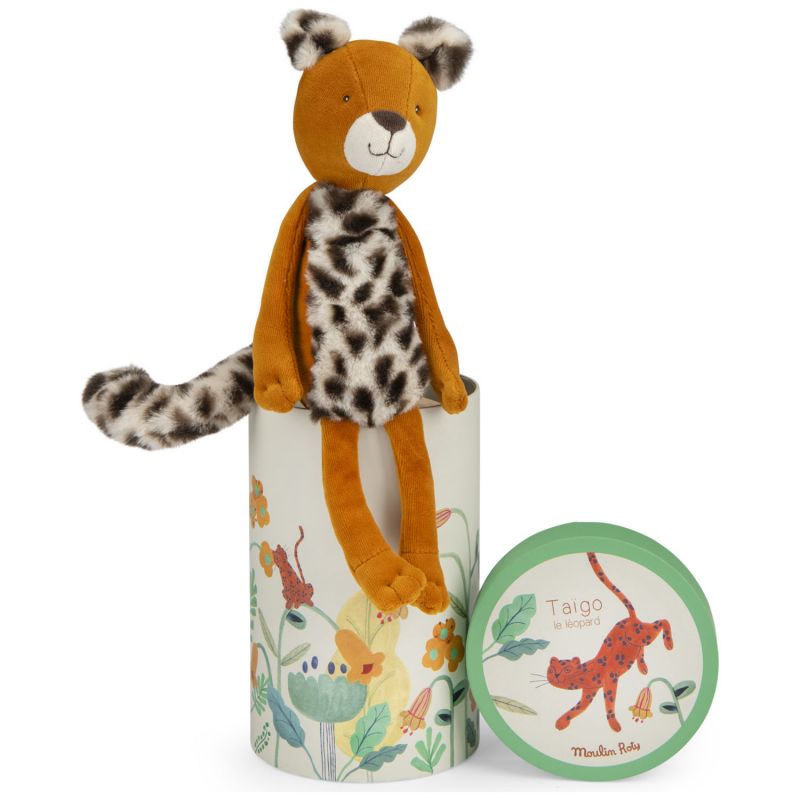 Peluche léopard Taïgo La forêt Mawa (34 cm) Moulin Roty Packaging 4