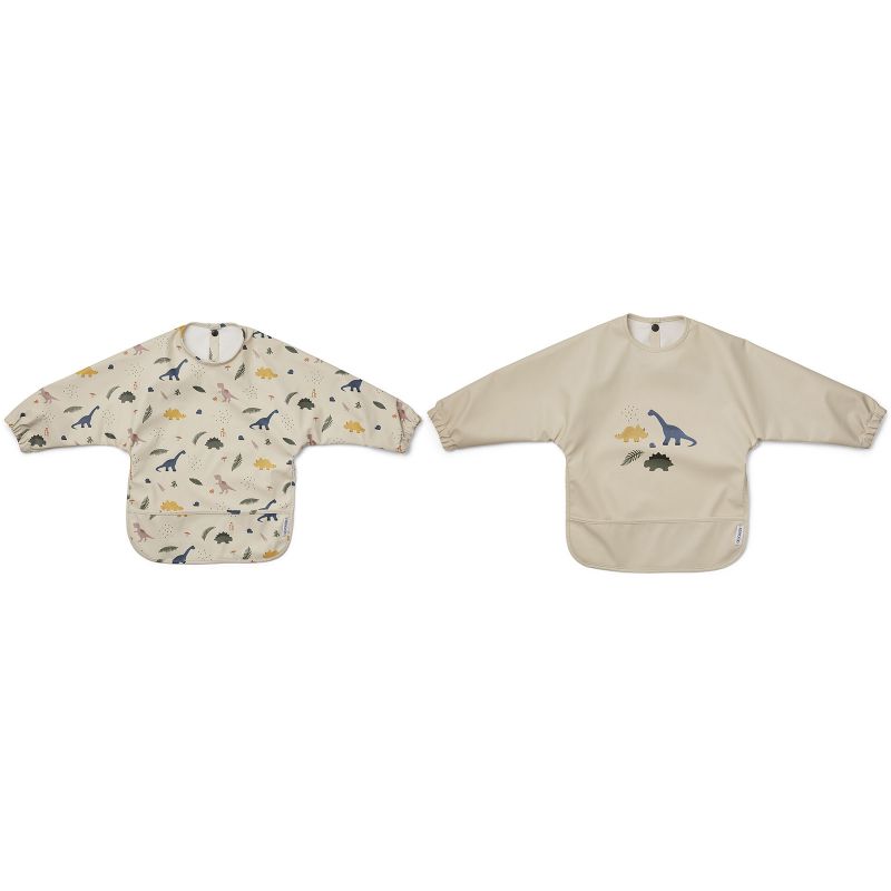 Lot de 2 bavoirs à manches Merle Dino Liewood