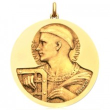 Médaille Saint Laurent (or jaune 750°)  par Becker